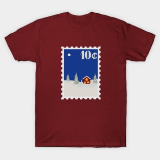 Cozy winter cabin stamp T-Shirt